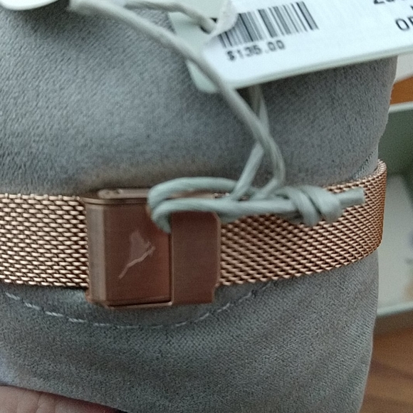 BNIB Olivia Burton Bee Rainbow Rose Gold(SS) Mesh Watch - Picture 5 of 9